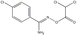 O1-(2,2-dichloroacetyl)-4-chlorobenzene-1-carbohydroximamide Struktur