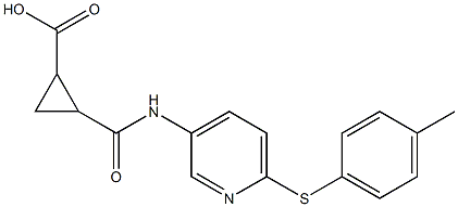 2-[({6-[(4-methylphenyl)thio]-3-pyridyl}amino)carbonyl]cyclopropane-1-carboxylic acid Struktur