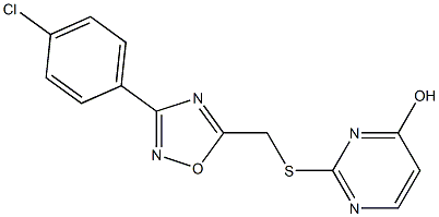 2-({[3-(4-chlorophenyl)-1,2,4-oxadiazol-5-yl]methyl}thio)pyrimidin-4-ol Struktur