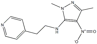 N5-[2-(4-pyridyl)ethyl]-1,3-dimethyl-4-nitro-1H-pyrazol-5-amine Struktur