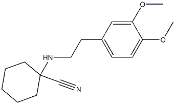 1-[(3,4-dimethoxyphenethyl)amino]cyclohexane-1-carbonitrile Struktur