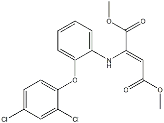 dimethyl 2-[2-(2,4-dichlorophenoxy)anilino]but-2-enedioate Struktur