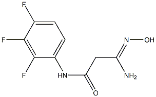 N1-(2,3,4-trifluorophenyl)-3-amino-3-hydroxyiminopropanamide Struktur