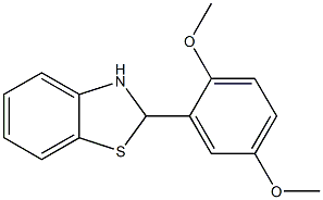 2-(2,5-dimethoxyphenyl)-2,3-dihydro-1,3-benzothiazole Struktur