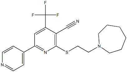 6-[(2-azepan-1-ylethyl)thio]-4-(trifluoromethyl)-2,4'-bipyridine-5-carbonitrile Struktur