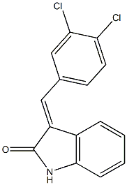 3-(3,4-dichlorobenzylidene)indolin-2-one Struktur