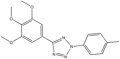 2-(4-methylphenyl)-5-(3,4,5-trimethoxyphenyl)-2H-1,2,3,4-tetraazole Struktur