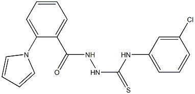 N1-(3-chlorophenyl)-2-[2-(1H-pyrrol-1-yl)benzoyl]hydrazine-1-carbothioamide Struktur