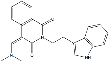 4-[(Z)-(dimethylamino)methylidene]-2-[2-(1H-indol-3-yl)ethyl]-1,3(2H)-isoquinolinedione Struktur