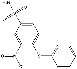 3-nitro-4-(phenylthio)benzene-1-sulfonamide Struktur