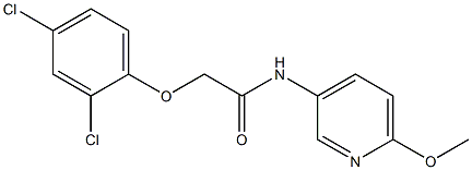 2-(2,4-dichlorophenoxy)-N-(6-methoxy-3-pyridinyl)acetamide Struktur