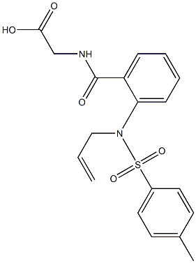 2-[(2-{allyl[(4-methylphenyl)sulfonyl]amino}benzoyl)amino]acetic acid Struktur