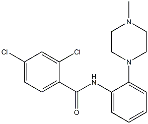 2,4-dichloro-N-[2-(4-methylpiperazino)phenyl]benzenecarboxamide Struktur