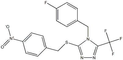 4-(4-fluorobenzyl)-3-[(4-nitrobenzyl)sulfanyl]-5-(trifluoromethyl)-4H-1,2,4-triazole Struktur