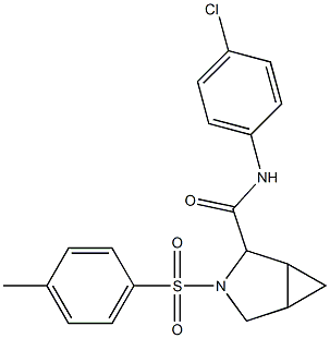 N-(4-chlorophenyl)-3-[(4-methylphenyl)sulfonyl]-3-azabicyclo[3.1.0]hexane-2-carboxamide Struktur