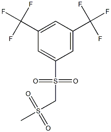 1-{[(methylsulfonyl)methyl]sulfonyl}-3,5-di(trifluoromethyl)benzene Struktur