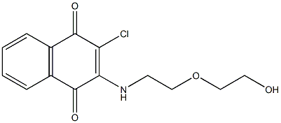 2-chloro-3-{[2-(2-hydroxyethoxy)ethyl]amino}naphthoquinone Struktur