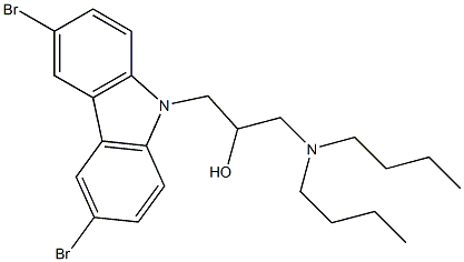 1-(3,6-dibromo-9H-carbazol-9-yl)-3-(dibutylamino)propan-2-ol Struktur