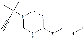 3-(1,1-dimethylprop-2-ynyl)-6-(methylthio)-1,2,3,4-tetrahydro-1,3,5-triazine hydroiodide Struktur