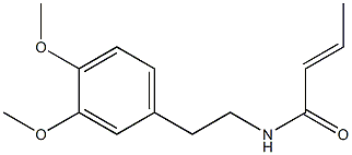 (E)-N-(3,4-dimethoxyphenethyl)-2-butenamide Struktur