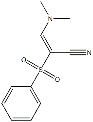 (E)-3-(dimethylamino)-2-(phenylsulfonyl)-2-propenenitrile Struktur