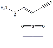 2-(tert-Butylsulphonyl)-3-hydrazinoacrylonitrile Struktur