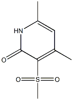 4,6-dimethyl-3-(methylsulfonyl)-2(1H)-pyridinone Struktur