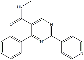 N-methyl-4-phenyl-2-(4-pyridinyl)-5-pyrimidinecarboxamide Struktur