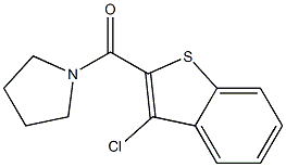 (3-chloro-1-benzothiophen-2-yl)(1-pyrrolidinyl)methanone Struktur