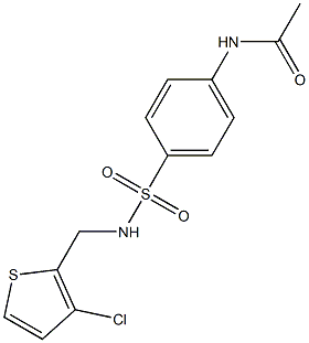 N1-[4-({[(3-chloro-2-thienyl)methyl]amino}sulfonyl)phenyl]acetamide Struktur