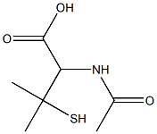 2-(acetylamino)-3-mercapto-3-methylbutanoic acid Struktur