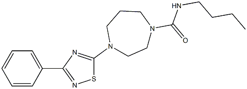 N1-butyl-4-(3-phenyl-1,2,4-thiadiazol-5-yl)-1,4-diazepane-1-carboxamide Struktur