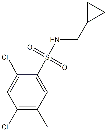 N1-cyclopropylmethyl-2,4-dichloro-5-methylbenzene-1-sulfonamide Struktur