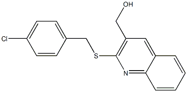 {2-[(4-chlorobenzyl)sulfanyl]-3-quinolinyl}methanol Struktur