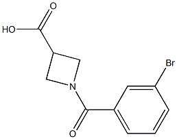 1-(3-bromobenzoyl)-3-azetanecarboxylic acid Struktur