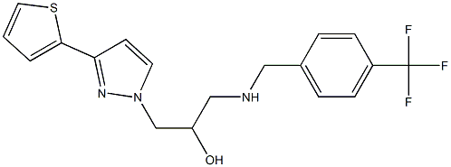 1-[3-(2-thienyl)-1H-pyrazol-1-yl]-3-{[4-(trifluoromethyl)benzyl]amino}propa n-2-ol Struktur