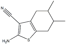 2-amino-5,6-dimethyl-4,5,6,7-tetrahydrobenzo[b]thiophene-3-carbonitrile Struktur