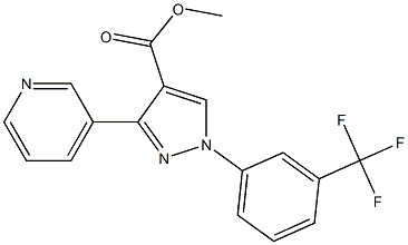 methyl 3-(3-pyridinyl)-1-[3-(trifluoromethyl)phenyl]-1H-pyrazole-4-carboxylate Struktur