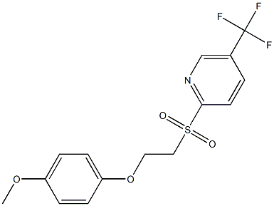 2-{[2-(4-methoxyphenoxy)ethyl]sulfonyl}-5-(trifluoromethyl)pyridine Struktur