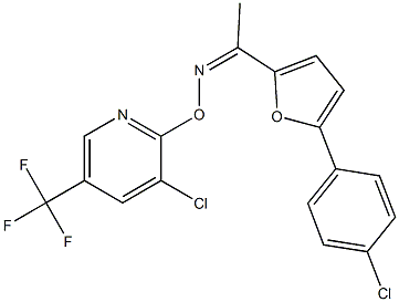 1-[5-(4-chlorophenyl)-2-furyl]-1-ethanone O-[3-chloro-5-(trifluoromethyl)-2-pyridinyl]oxime Struktur