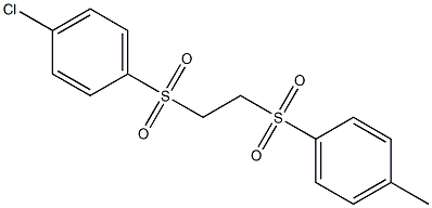 1-({2-[(4-chlorophenyl)sulfonyl]ethyl}sulfonyl)-4-methylbenzene Struktur