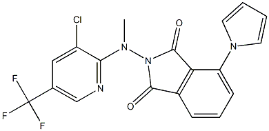 2-[[3-chloro-5-(trifluoromethyl)-2-pyridinyl](methyl)amino]-4-(1H-pyrrol-1-yl)-1H-isoindole-1,3(2H)-dione Struktur