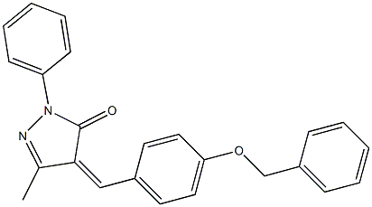 4-[4-(benzyloxy)benzylidene]-3-methyl-1-phenyl-4,5-dihydro-1H-pyrazol-5-one Struktur