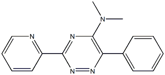 N,N-dimethyl-6-phenyl-3-(2-pyridinyl)-1,2,4-triazin-5-amine Struktur