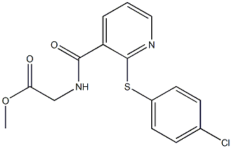 methyl 2-[({2-[(4-chlorophenyl)thio]-3-pyridyl}carbonyl)amino]acetate Struktur