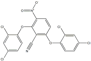 2,6-di(2,4-dichlorophenoxy)-3-nitrobenzonitrile Struktur