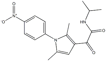 2-[2,5-dimethyl-1-(4-nitrophenyl)-1H-pyrrol-3-yl]-N-isopropyl-2-oxoacetamide Struktur