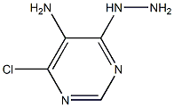 4-chloro-6-hydrazino-5-pyrimidinamine Struktur