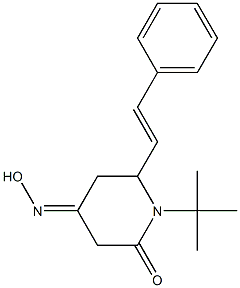 1-(tert-butyl)-6-styryldihydro-2,4(1H,3H)-pyridinedione 4-oxime Struktur