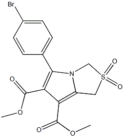 dimethyl 5-(4-bromophenyl)-2,2-dioxo-2,3-dihydro-1H-2lambda~6~-pyrrolo[1,2-c][1,3]thiazole-6,7-dicarboxylate Struktur